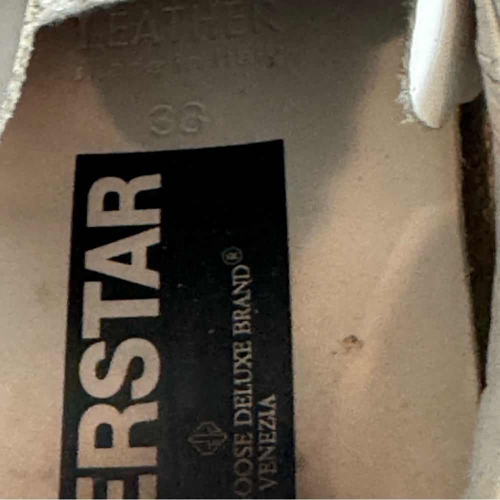 Golden Goose Women’s White Leather Super Star Sneakers Size 38/8