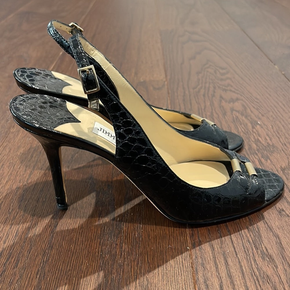 Jimmy Choo Women’s Heels Black Patent Leather Size 39/9