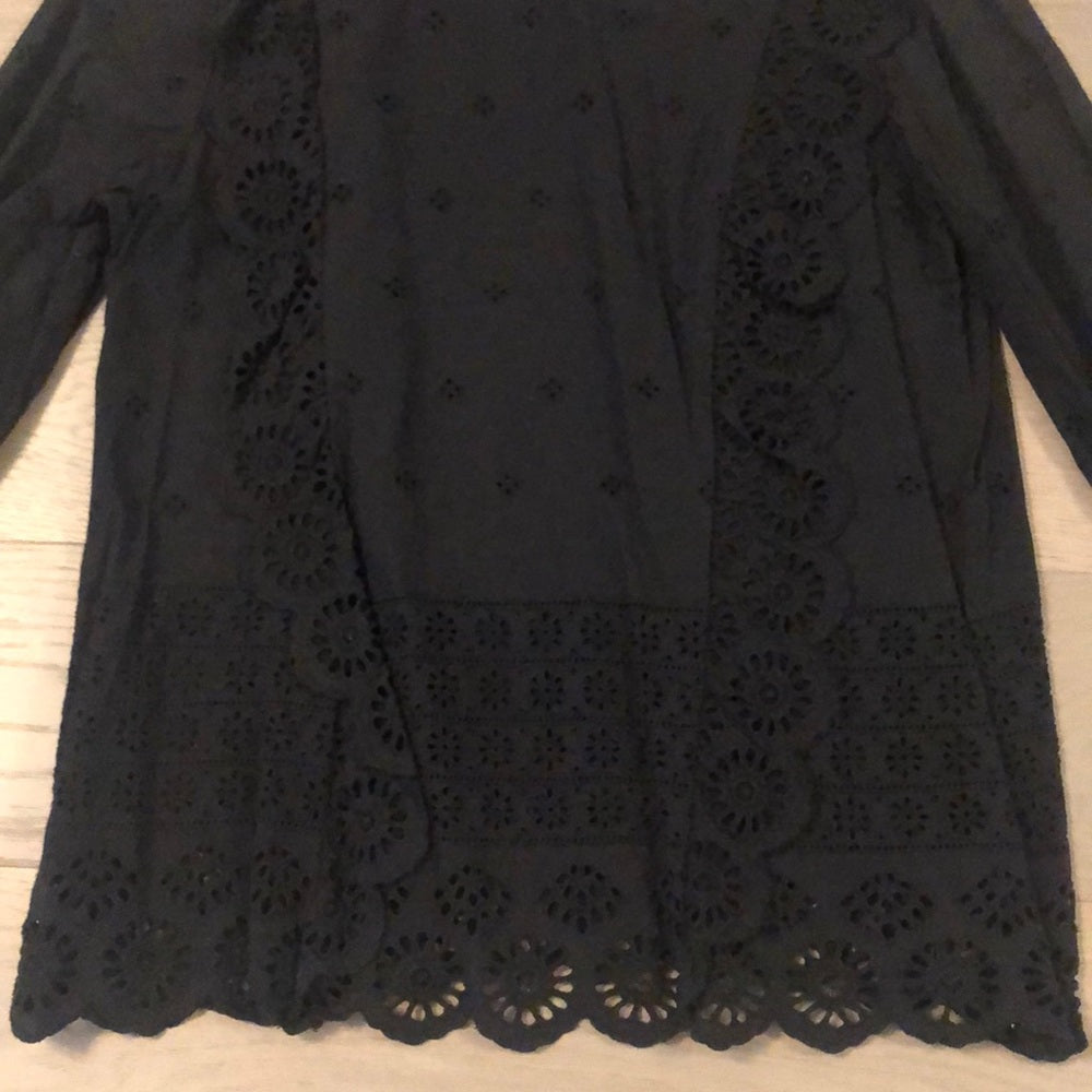 Sanctuary Black Eyelet Blouse Size S