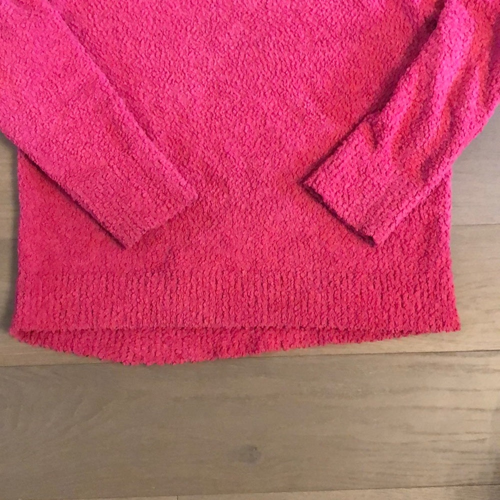 Sanctuary Teddy Textured Sweater - Hot Pink Size Medium