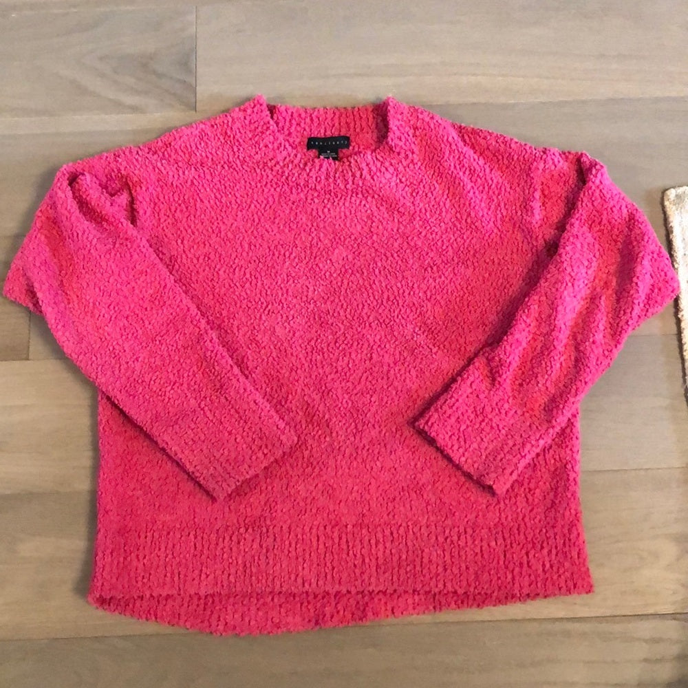 Sanctuary Teddy Textured Sweater - Hot Pink Size Medium