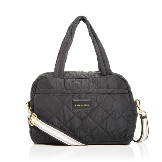 Marc Jacobs Diamond Quilted Medium Weekender Black Bag