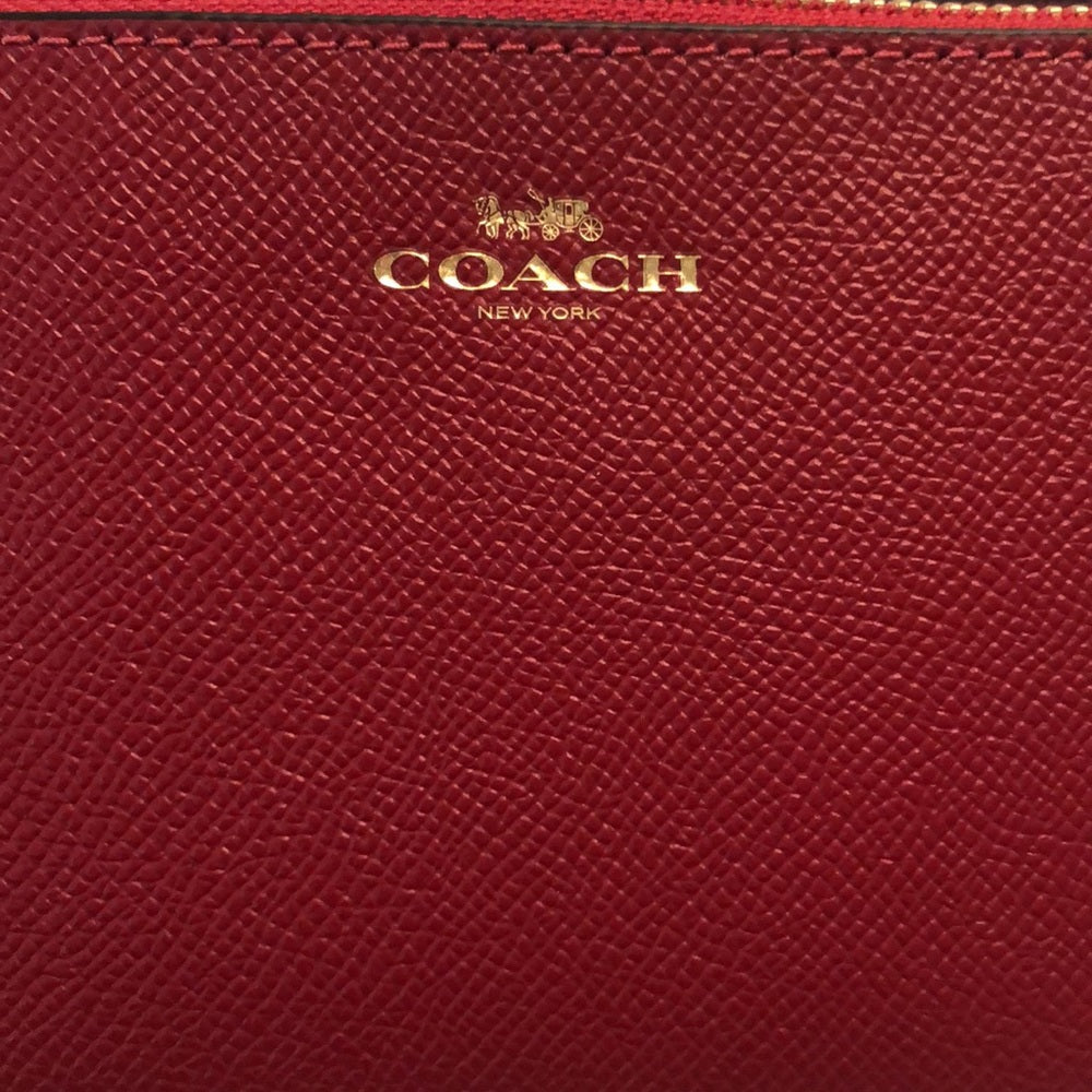 Coach Red Wristlet 6 inches long x 4 inches tall