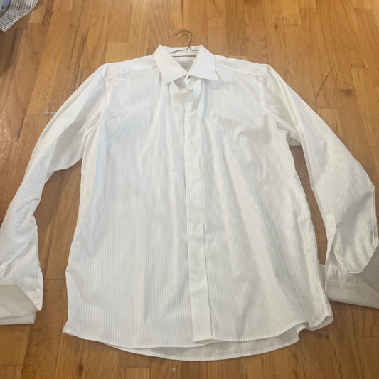 Men’s Eton Tuxedo button down. White. Size 43