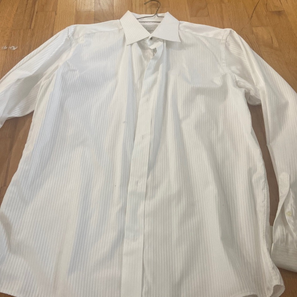 Men’s Eton Tuxedo button down. White. Size 43