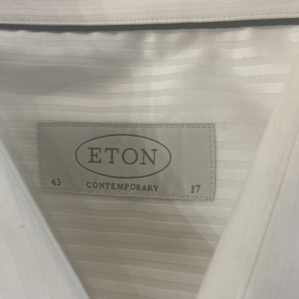 Men’s Eton Tuxedo button down. White. Size 43