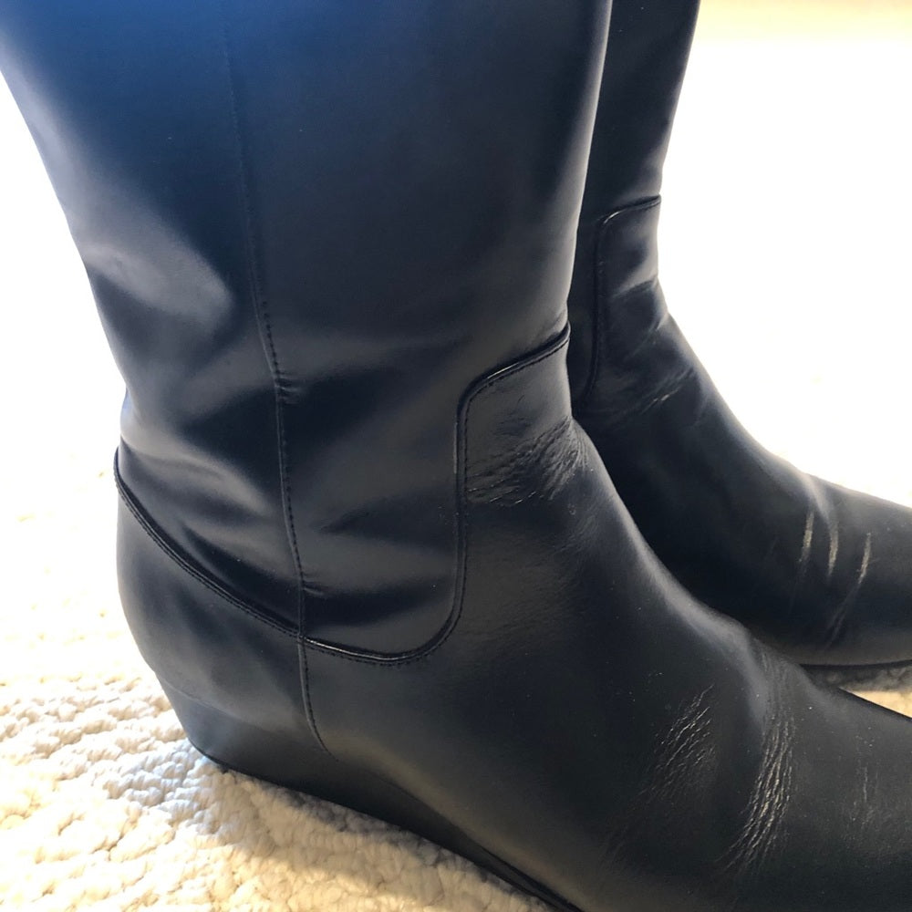 Cole Haan Black Leather Boots Size 9