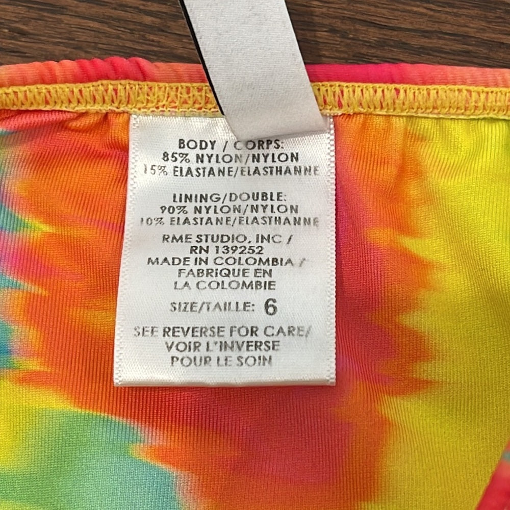 LITTLE Peixoto Girls Neon Halter Bikini Size 6