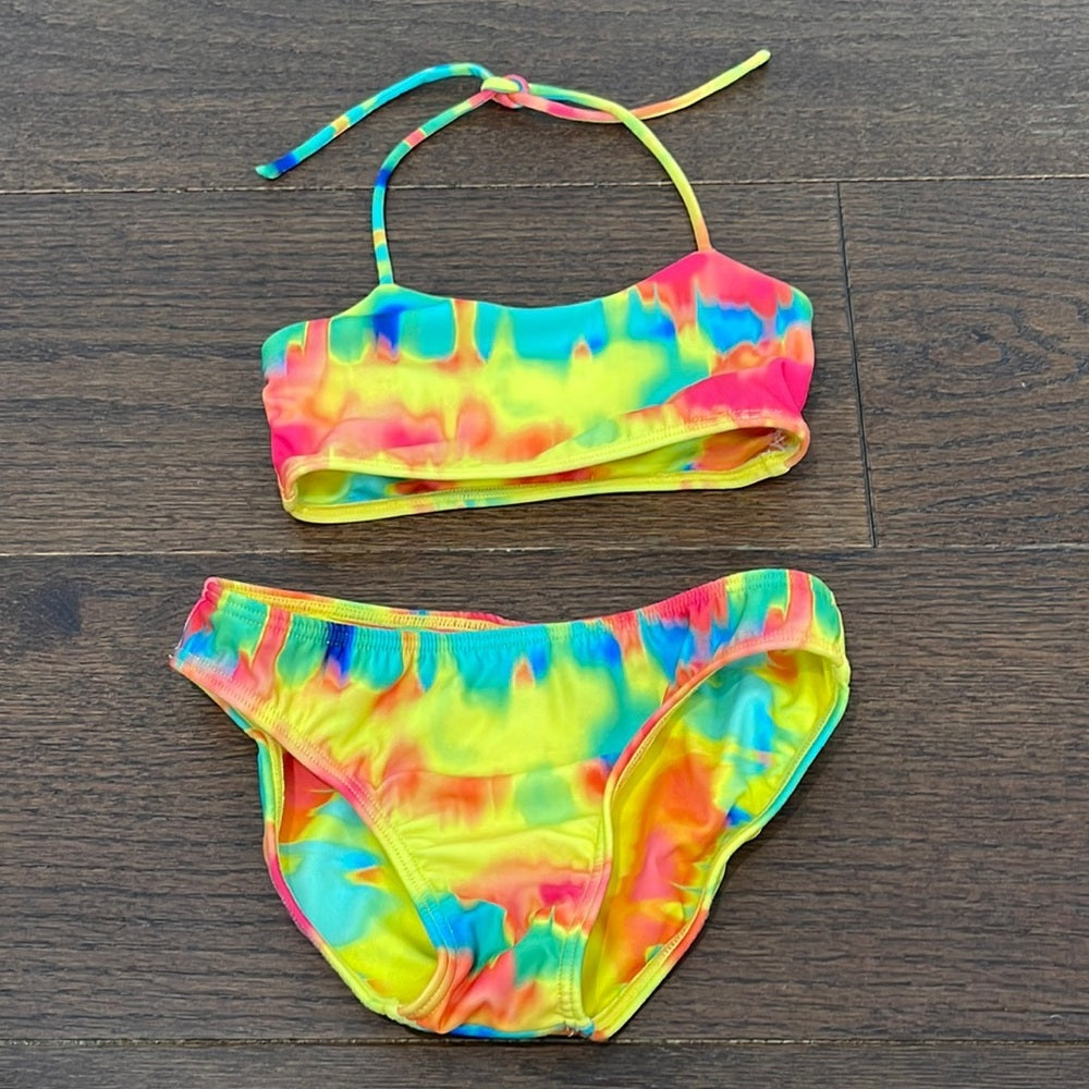LITTLE Peixoto Girls Neon Halter Bikini Size 6