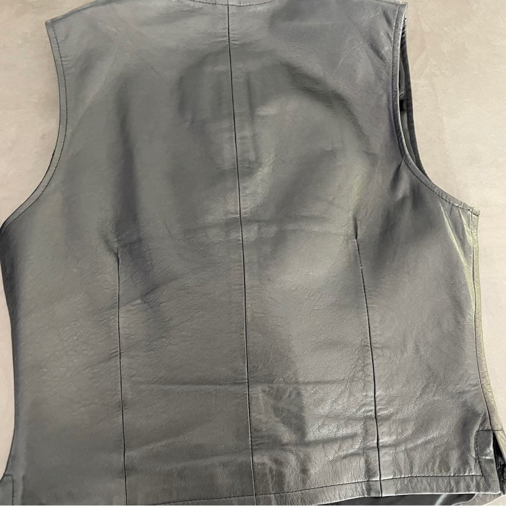 BANANA Republic Black Women’s Leather Vest Size 8