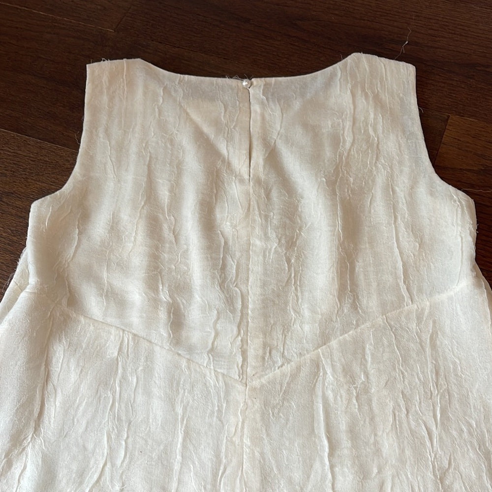 Chanel Sleeveless Women’s Cream Blouse Size 42/ US 6