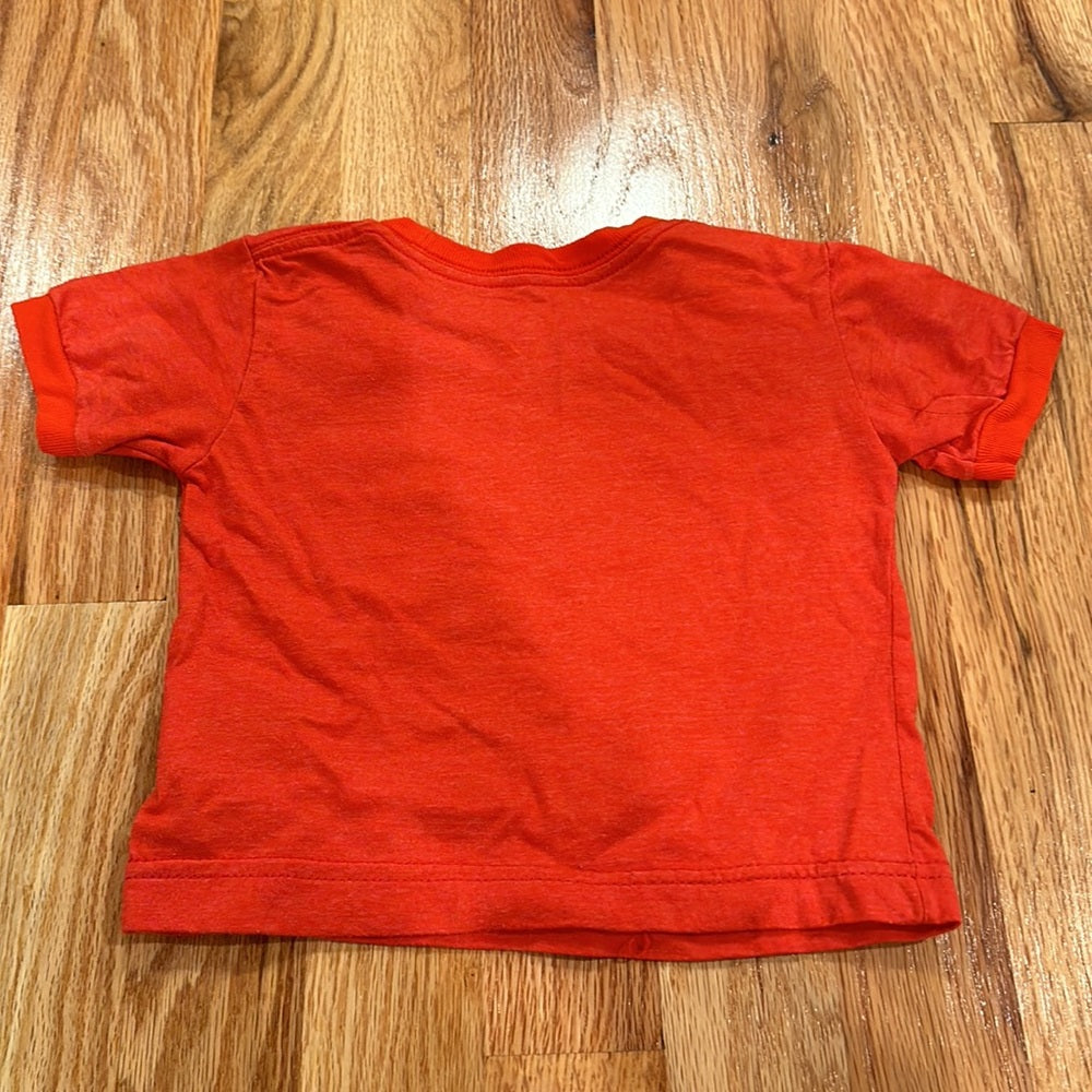 Boys Mickey Mouse Disney Short Sleeved Shirt. Size 6M. Red Mickey Mouse Shirt.