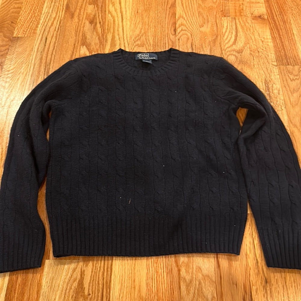 Boys Ralph Lauren Polo Sweater. Size S. Dark Blue with pattern.