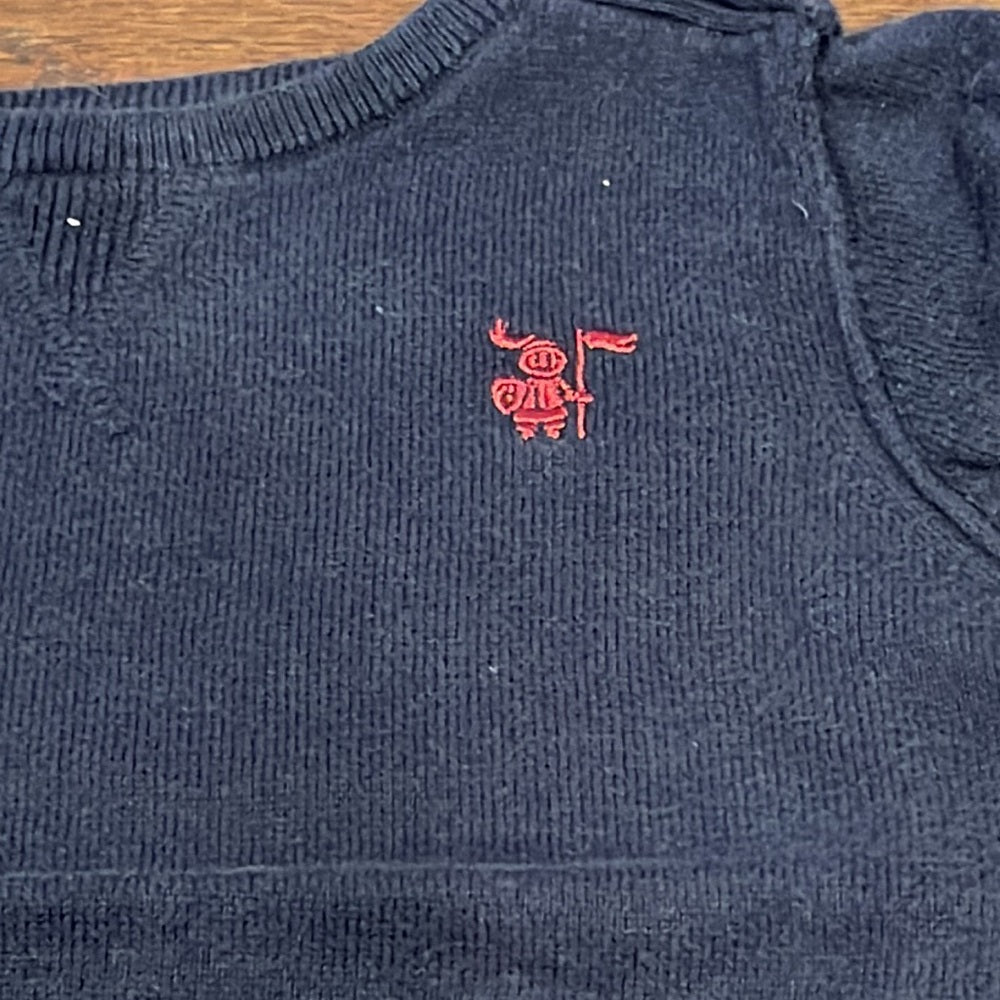 Boys Burberry Navy Cotton Sweater Size 12 months