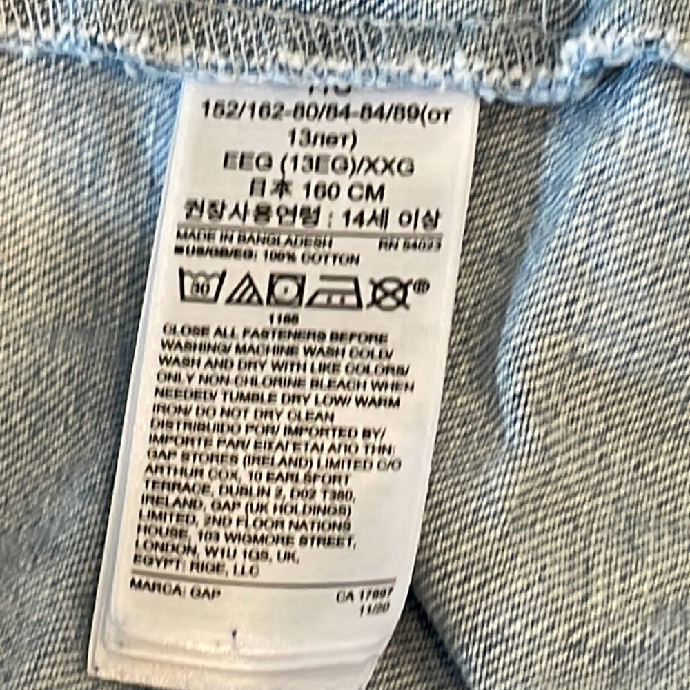 Gap Girls Denim Jacket Size XXL