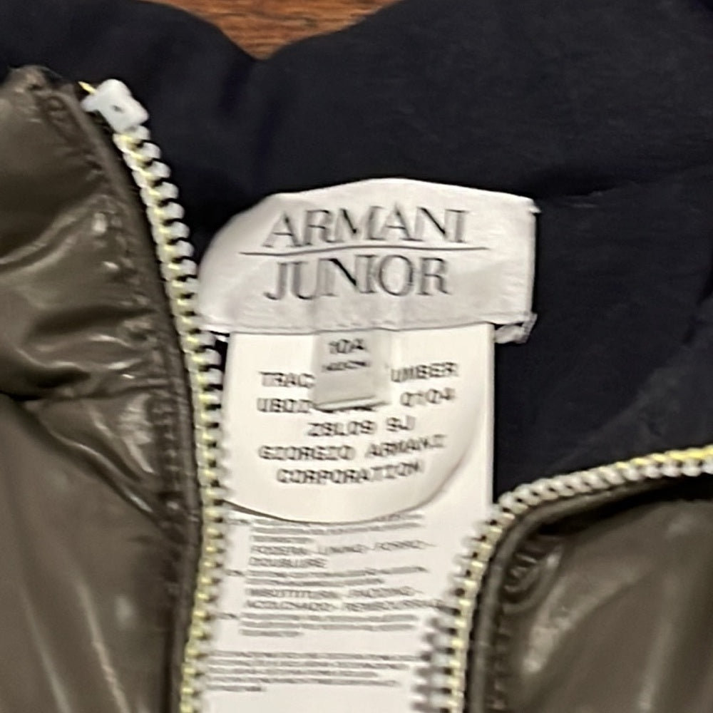 Armani Junior Reversible Puffer Vest Size 10