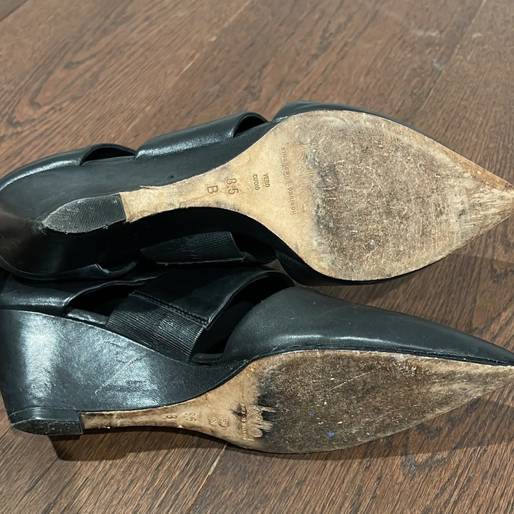 Belle Sigerson Morrison Black Wedge Shoes Size 8.5