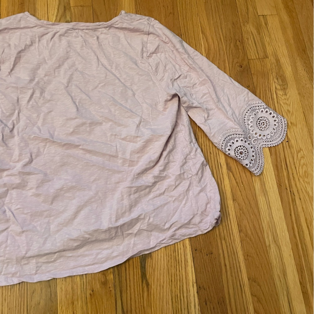 Loft Light Pink/Lilac Long Sleeve Size XL