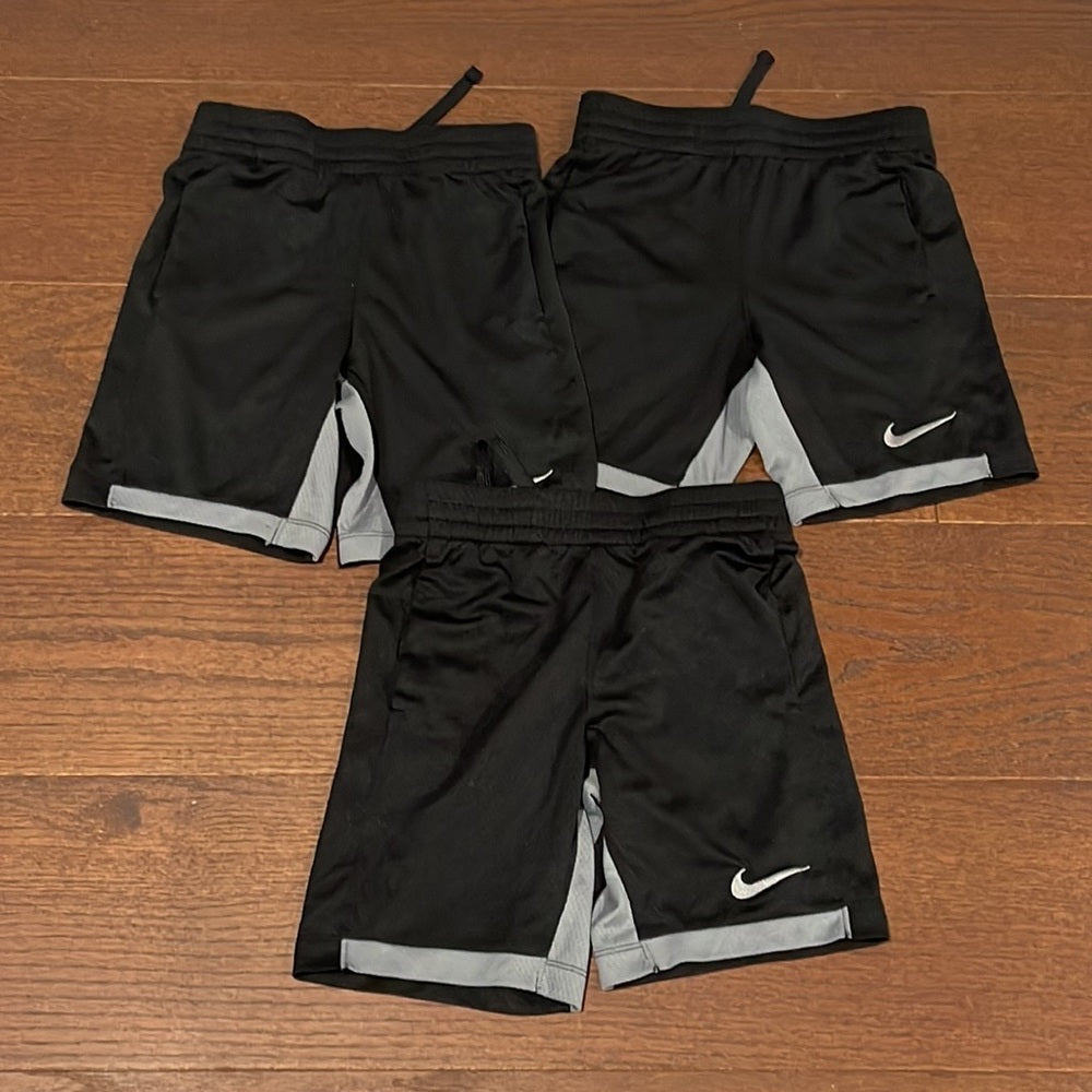 Nike Dri-Fit trophy Big Kid’s Black and Grey Training Shorts All Size Small