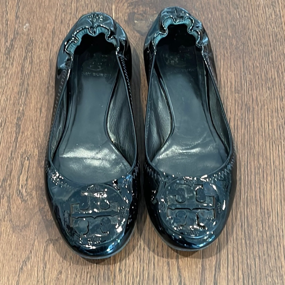 Tory Burch Reva Ballet Patent Leather Flats Size 9