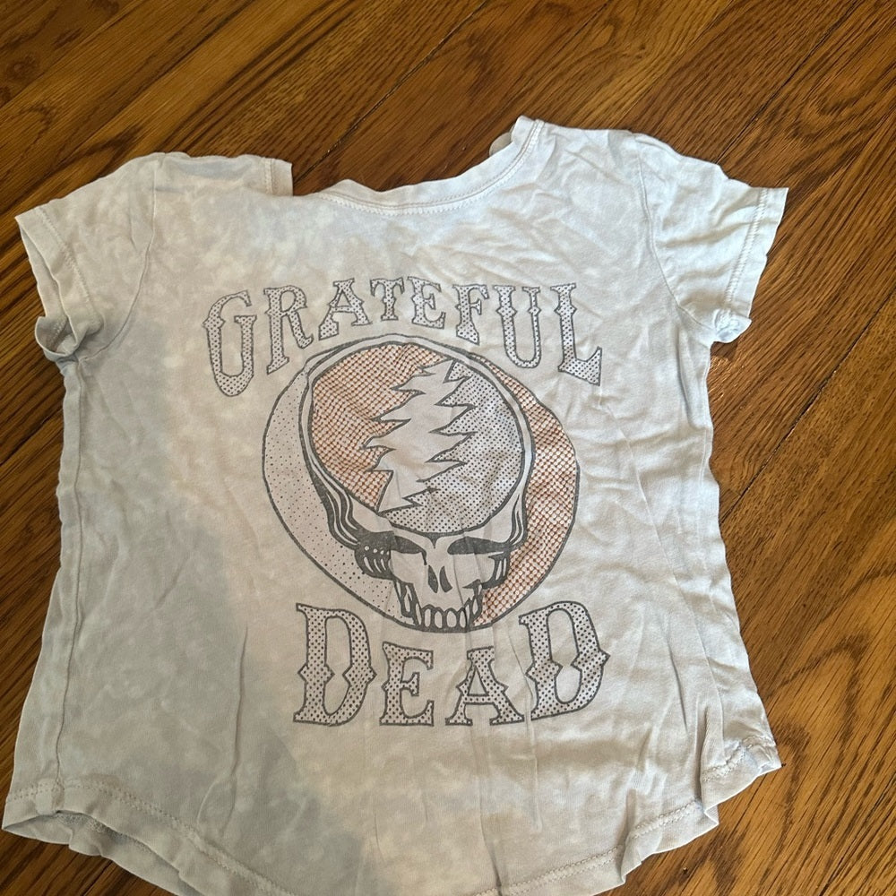 Grateful Dead Off White Girls Tee Shirt Size 5T