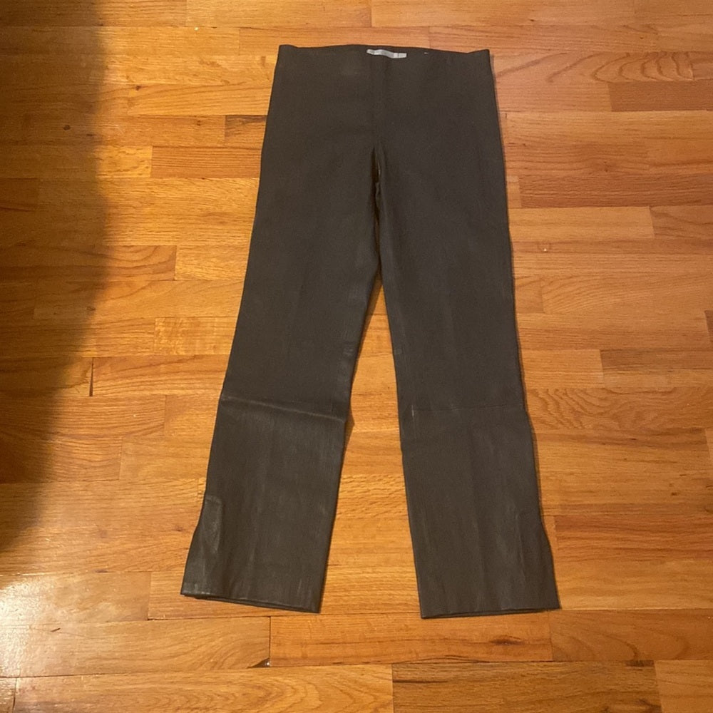 Women’s Vince grey leather pants. Size XS