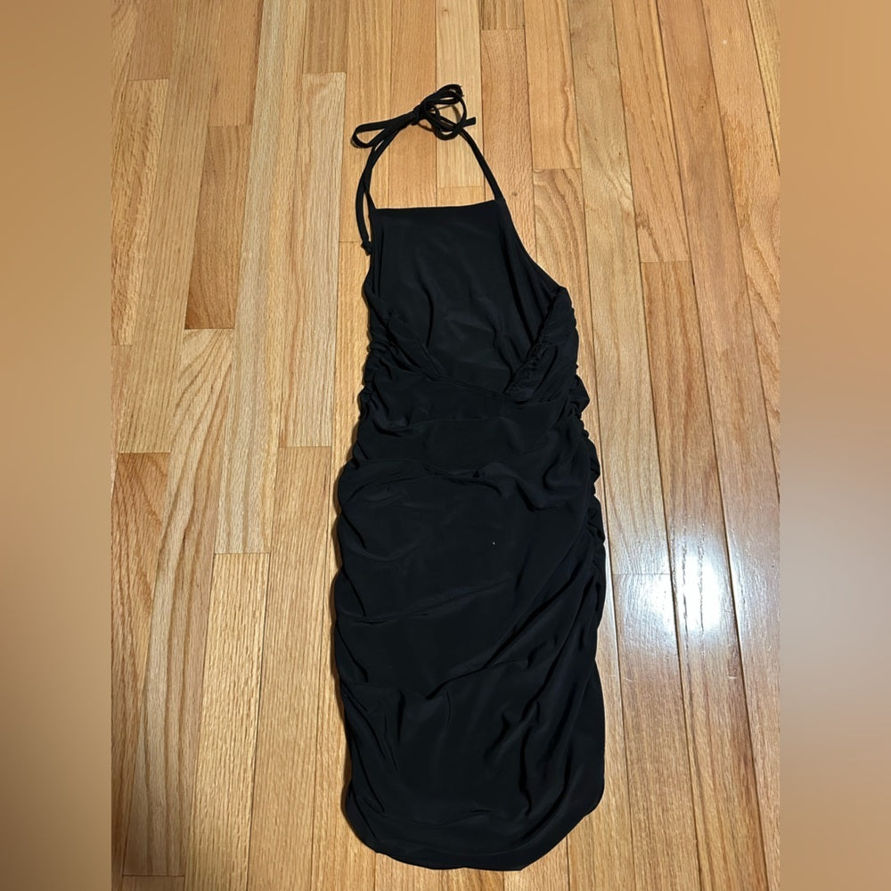 Cheryl Kids Creations Black Runched Dress Size Medium