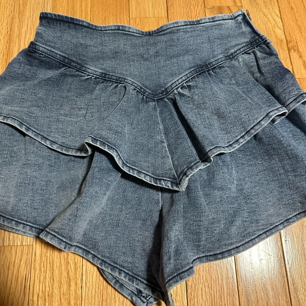 Katie J NYC Kids Blue Grey Jean Skirt Size Large