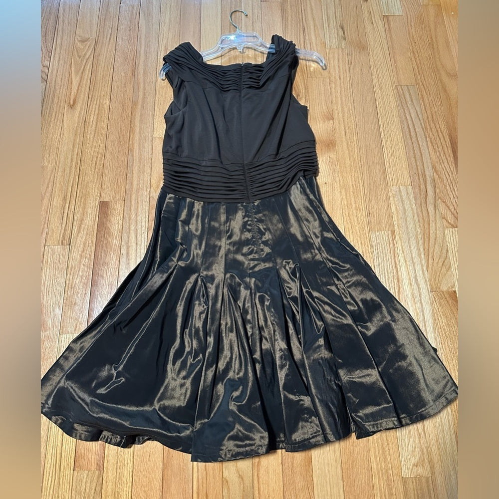 TADASHI Dark Brown Sleeveless Dress Size 8