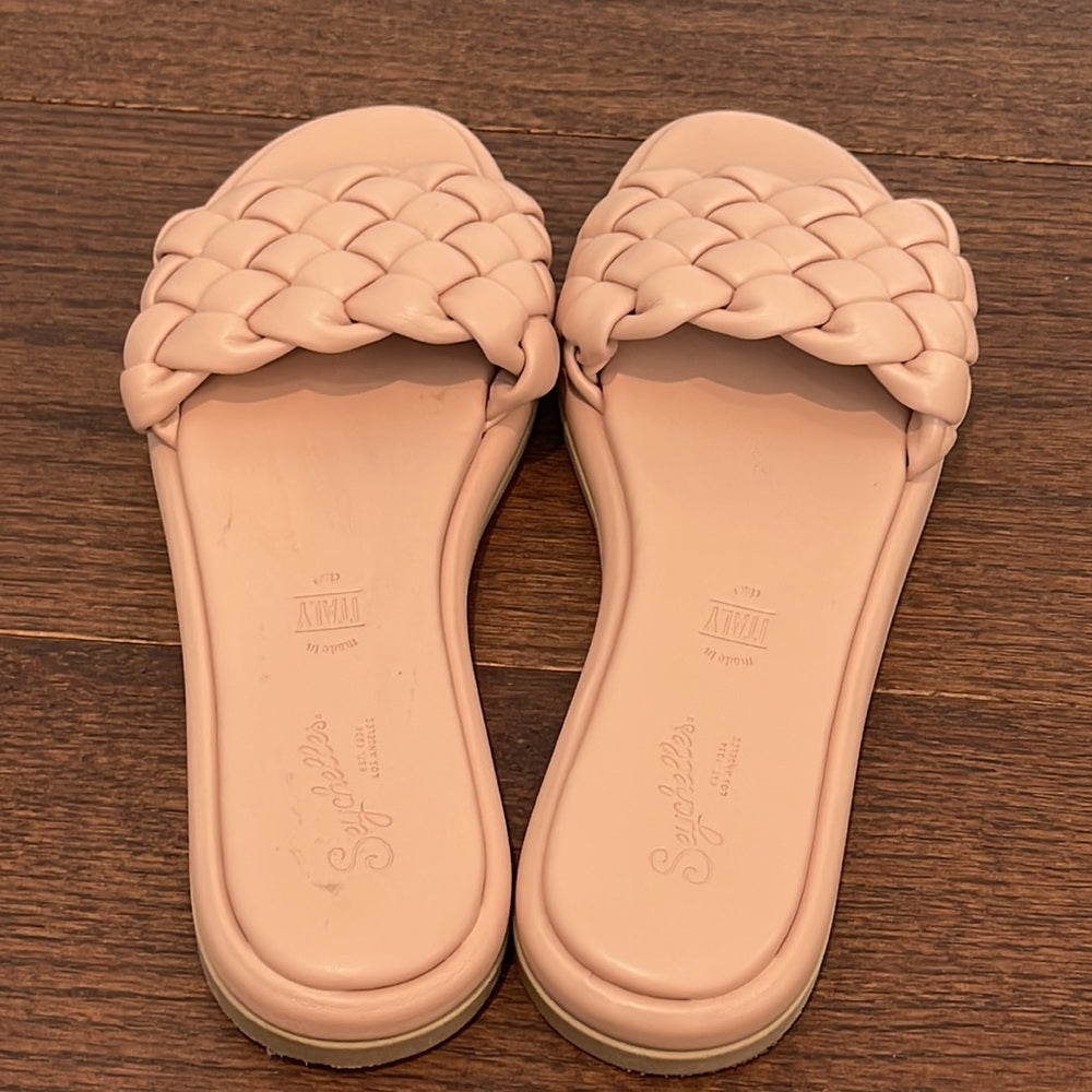SEYCHELLES Women’s Bellissima Blush Pink Flat Slides Size 10