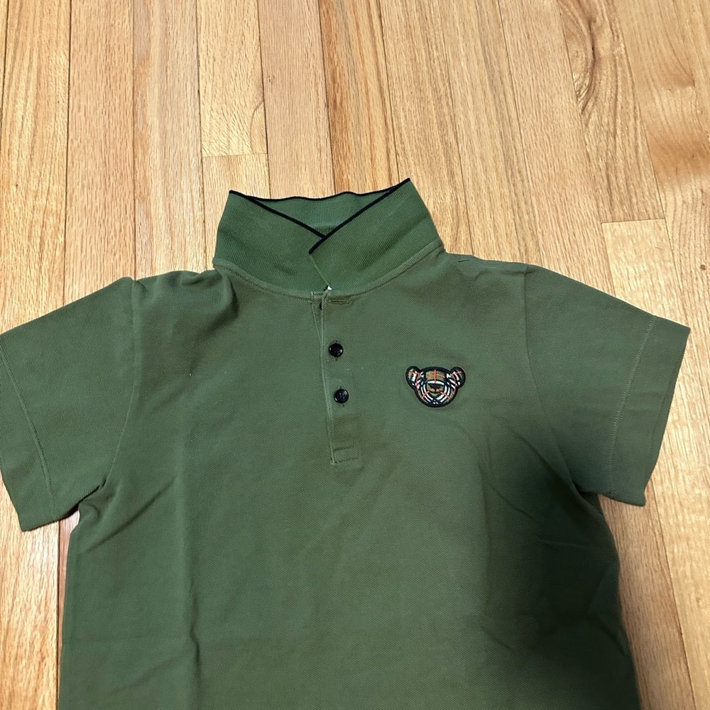 Burberry Green Polo Top Size 12Y