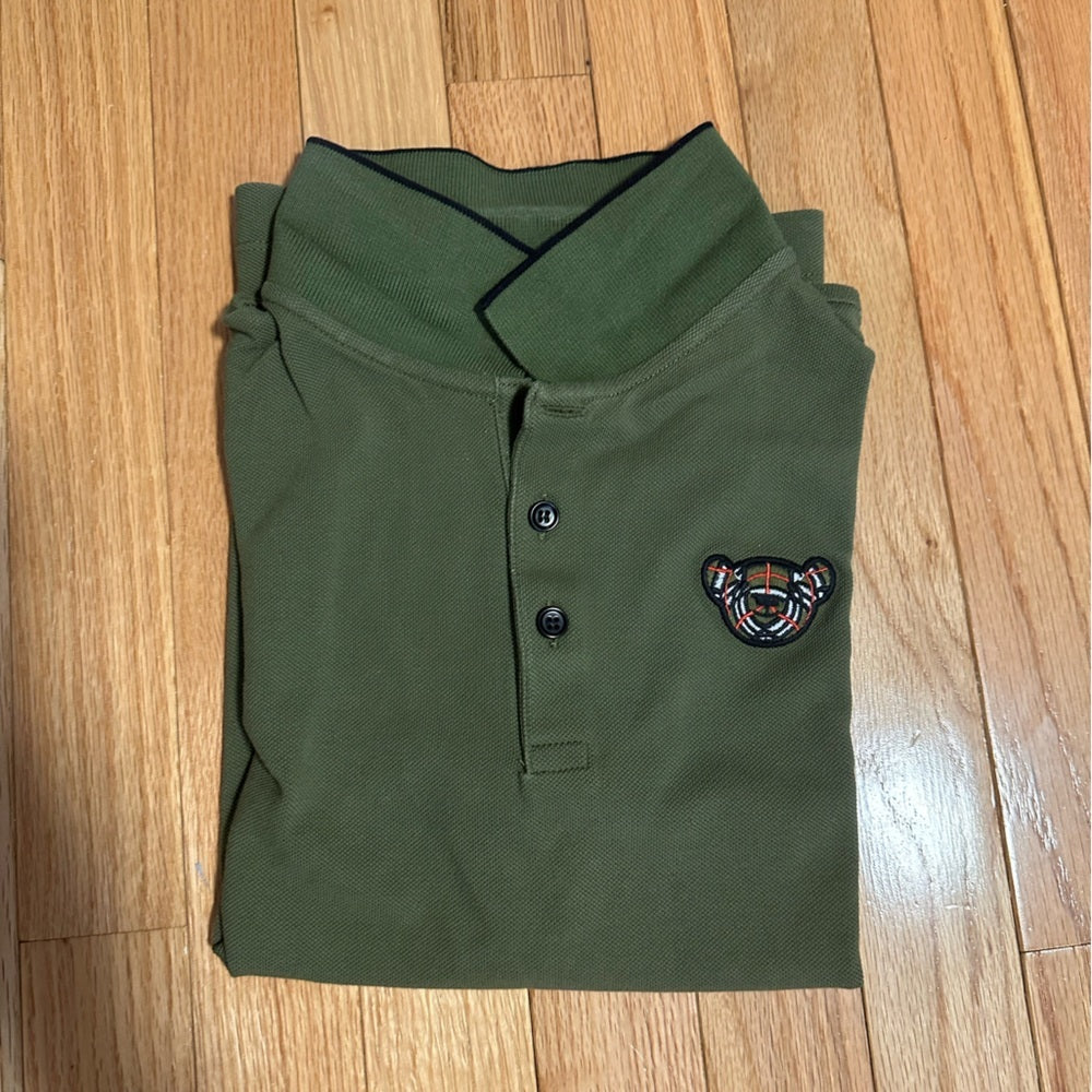 Burberry Green Polo Top Size 12Y