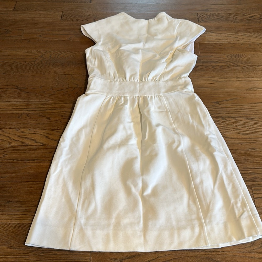 MILLY of New York Women’s White Collared Dress - Size Medium