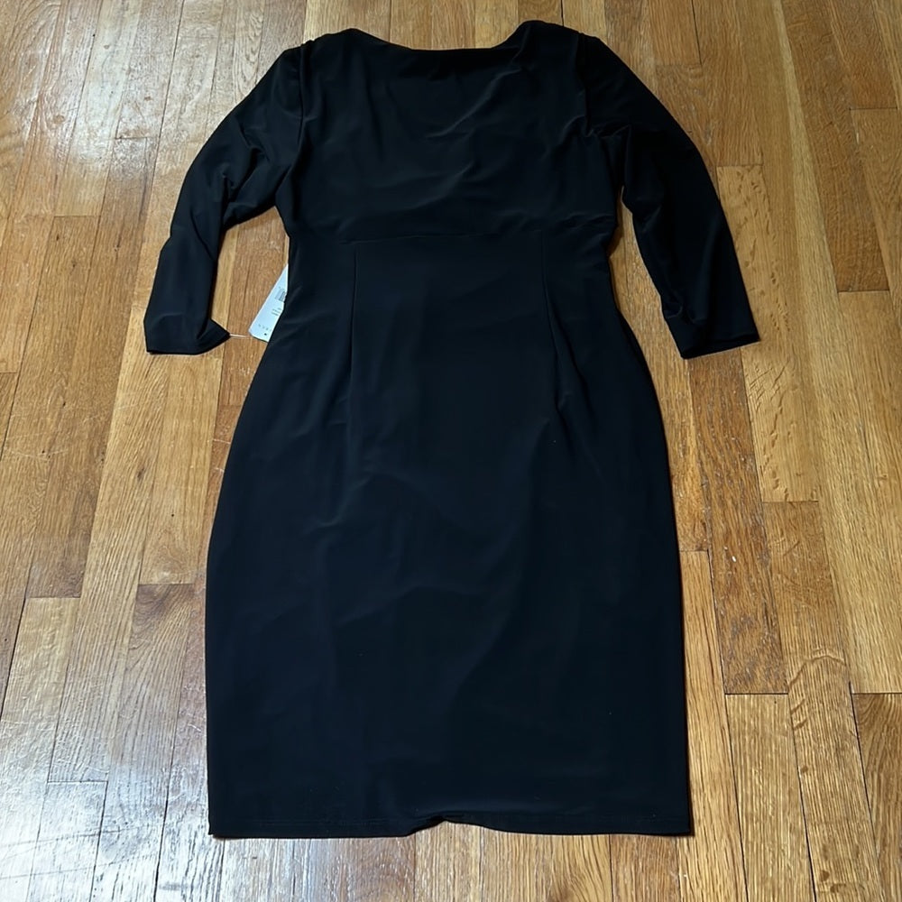 NWT Ralph Lauren Black Long Sleeve Dress Size M