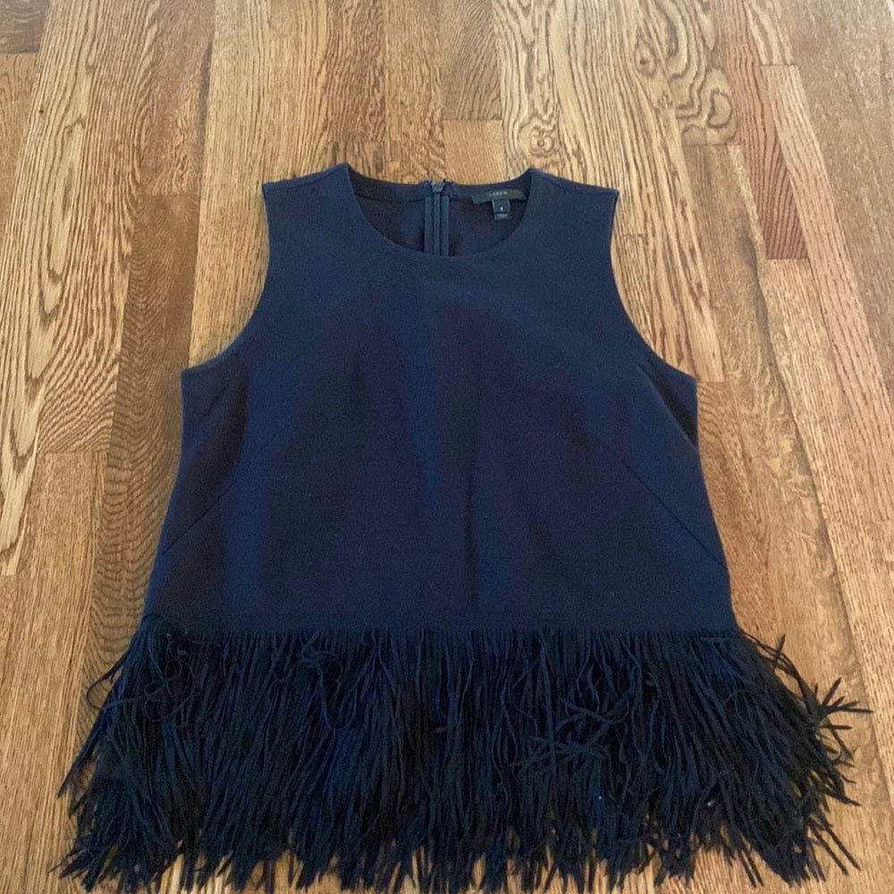 J.Crew Women’s Sleeveless Top with Fringe Size Small