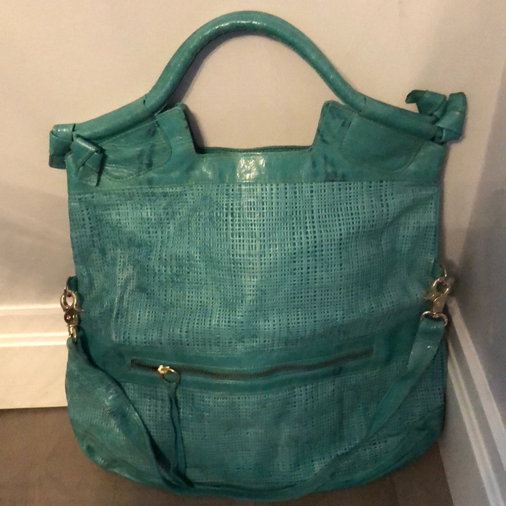 Foley & Corinna Teal Big Shoulder Bag