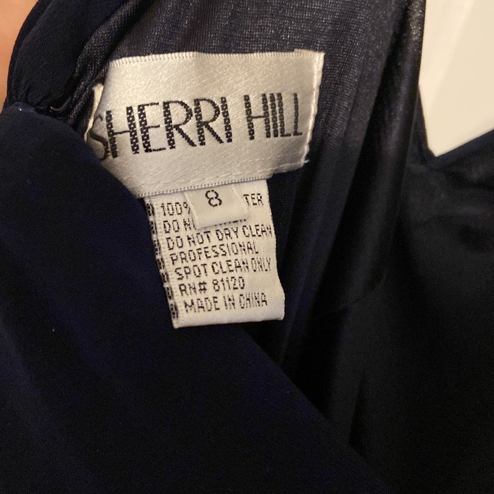 NWT Women’s Sherri Hill evening gown. Navy blue. Size 8.