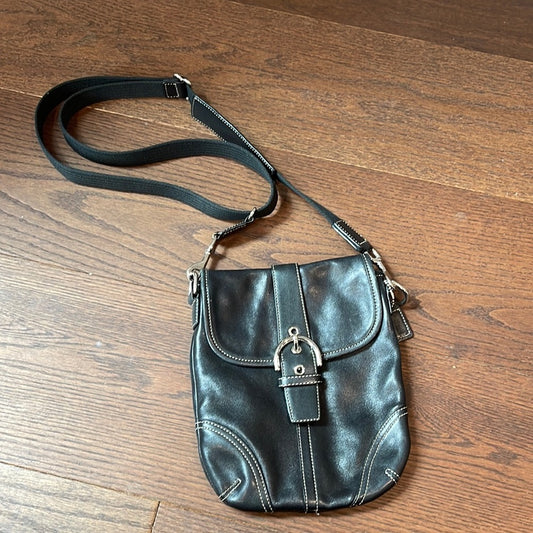Coach Women’s Black Leather Crossbody Bag