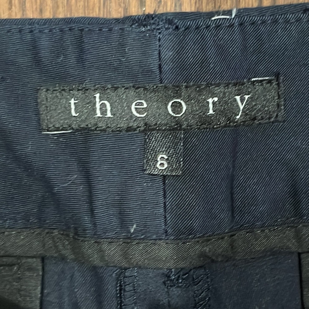 Theory Chino Navy Shorts Size 6