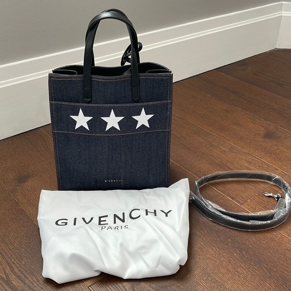NWT Givenchy Blue Denim Small Stargate Bag