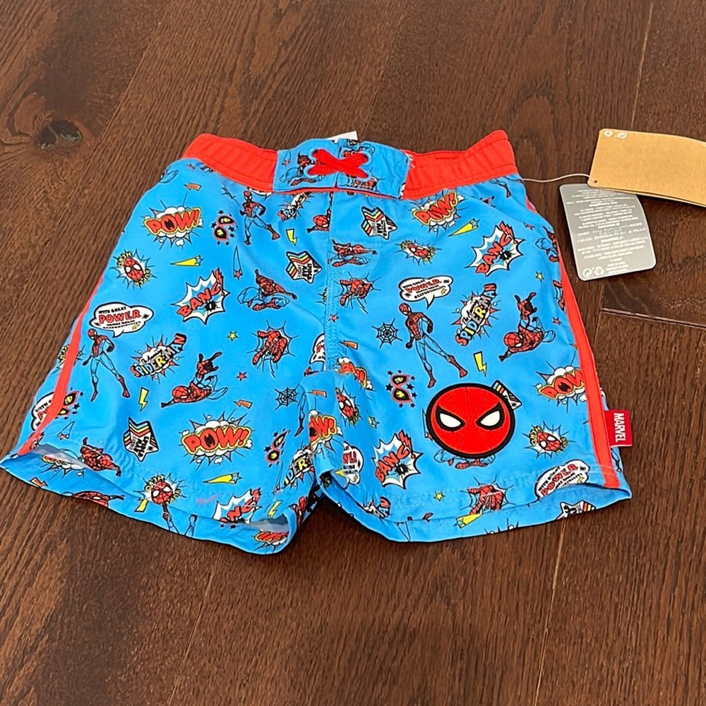 NWT Boys Disney Spider Man Bathing Suit Size 4
