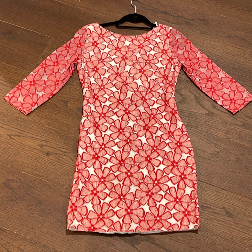 NWT Diane Von Furstenberg Red Lace Dress Size 6
