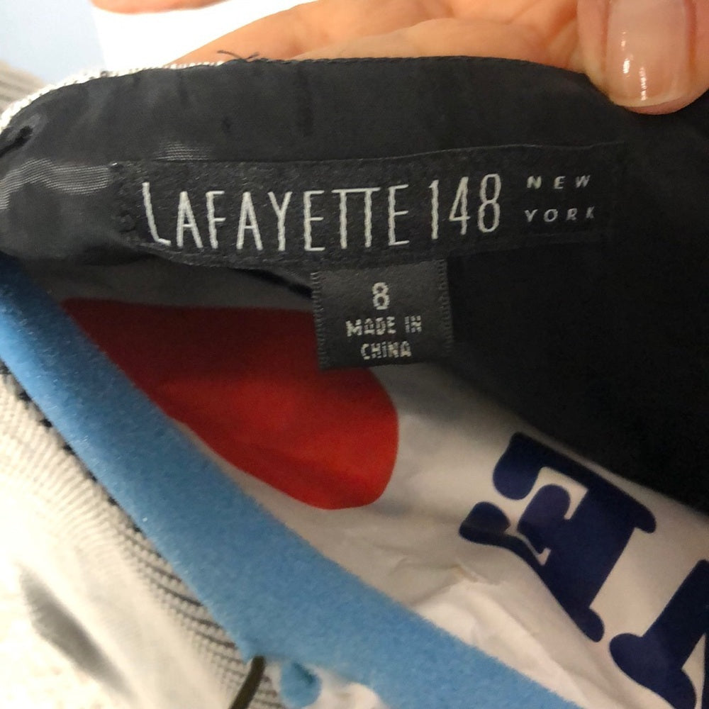 Lafayette 148 Size 8 Black and White Dress