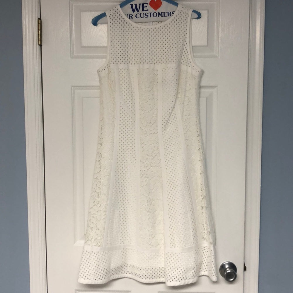 Ralph Lauren White Lace and Eyelet Dress Size 8