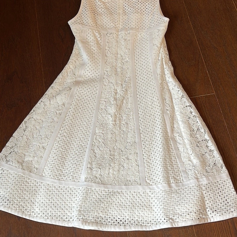 Ralph Lauren White Lace and Eyelet Dress Size 8