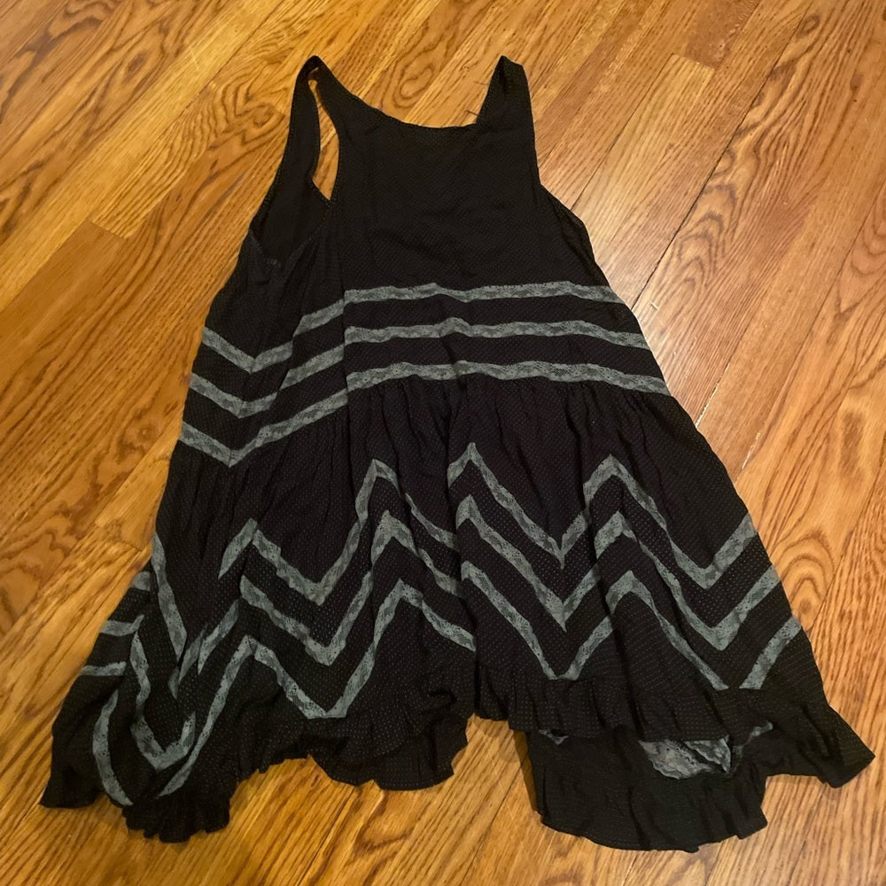 Free People Black and Grey Tank Top Dress Size Large