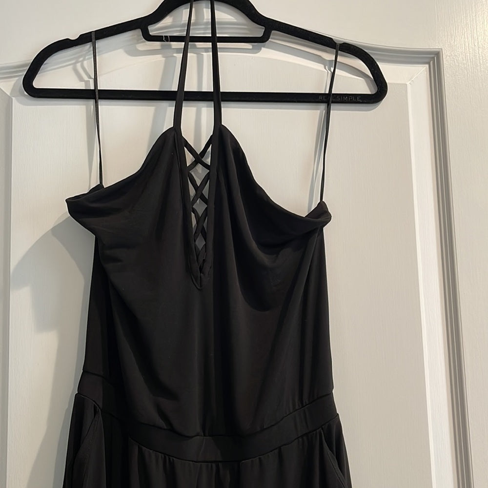 GUESS Women’s Black Halter Jumpsuit Size Small