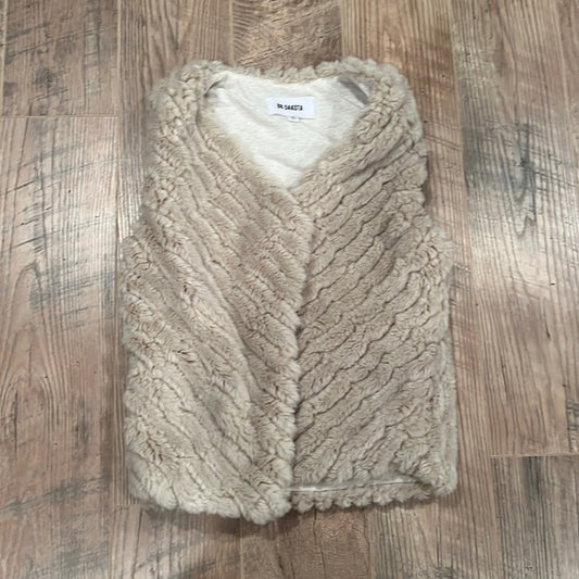 BB Dakota Woman’s Beige Fluffy Vest Size XS