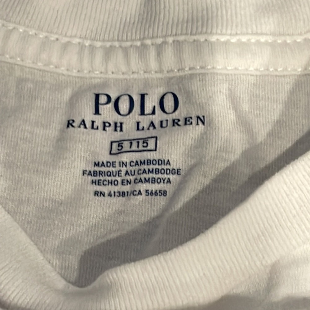 Polo Ralph Lauren Boys White Short Sleeve T-Shirt Size 5