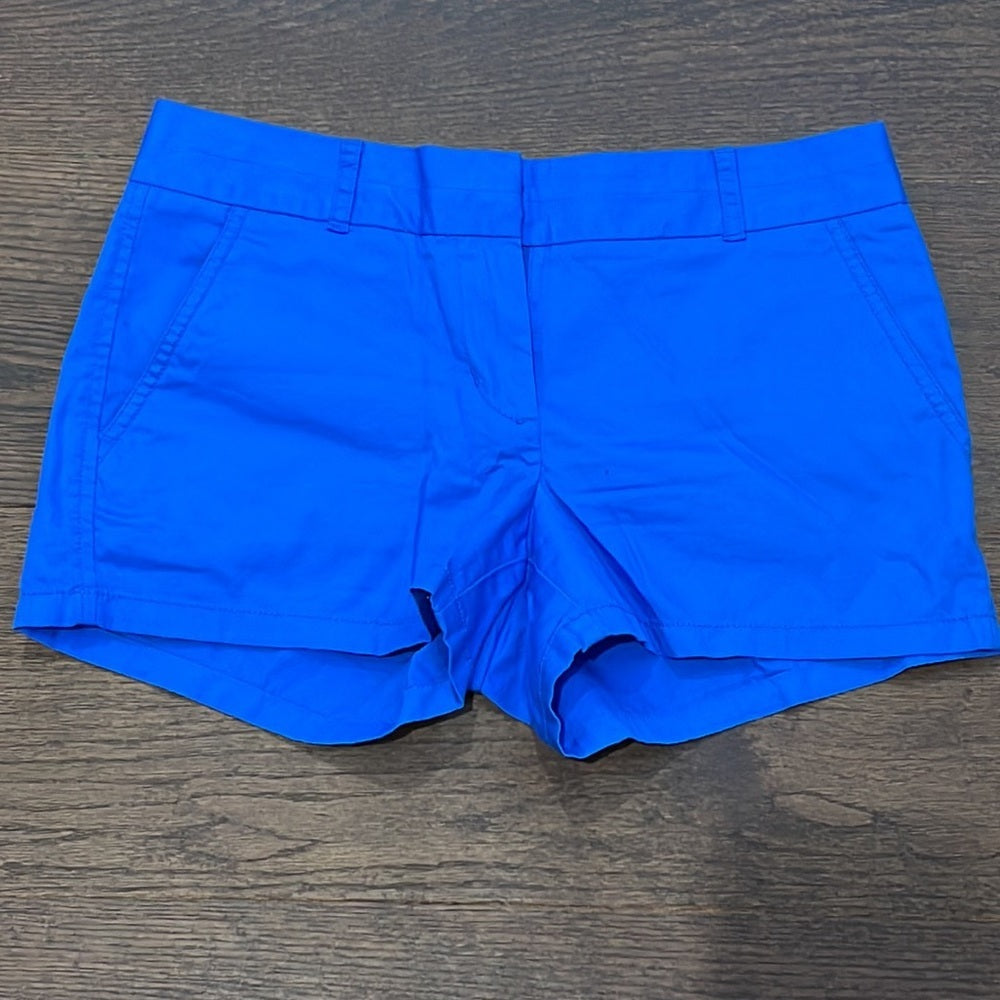 J Crew Blue and Red Chino Broken In Shorts Size 2